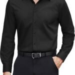 Stretch Stain Shield Long Sleeve Solid Formal Dress Shirt