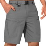 Water Resistant Quick Dry Tactical Cargo Shorts with Belt