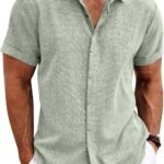Linen Short Sleeve Button Down Shirt