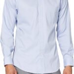 Non-Iron Stretch Pinpoint Solid Dress Shirt Long Sleeve